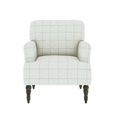 Brand new ⭐ Everlee Armchair with Gray Wash Legs - Handy Living Checked Denim ⭐ 11 Brand new ⭐ Everlee Armchair with Gray Wash Legs - Handy Living Checked Denim ⭐ - Image 9