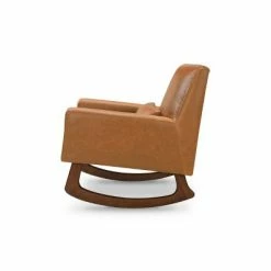 Budget 🤩 Nursery Works Sleepytime Rocker, Greenguard Gold Certified with Walnut Legs Navy 🎁 -Living Room Chairs Sales unnamed file 3309