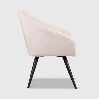 Best Pirce 🎁 Milad Velvet Accent Chair - RST Brands Beige 💯 4 Best Pirce 🎁 Milad Velvet Accent Chair - RST Brands Beige 💯 - Image 2