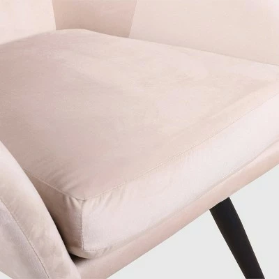 Best Pirce 🎁 Milad Velvet Accent Chair - RST Brands Beige 💯 5 Best Pirce 🎁 Milad Velvet Accent Chair - RST Brands Beige 💯 - Image 3