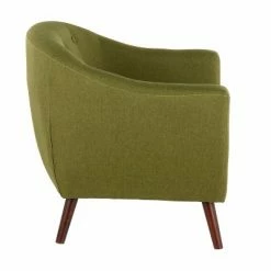 Deals 💯 Rockwell Mid-Century Modern Accent Chair Brown/Green - LumiSource 😉