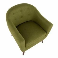 Deals 💯 Rockwell Mid-Century Modern Accent Chair Brown/Green - LumiSource 😉 -Living Room Chairs Sales unnamed file 3350