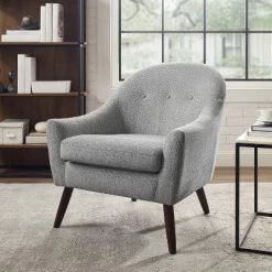 Budget 🔔 Clenna Accent Chair Gray - Linon 🤩 -Living Room Chairs Sales unnamed file 3365