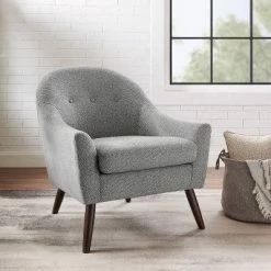 Budget 🔔 Clenna Accent Chair Gray - Linon 🤩 -Living Room Chairs Sales unnamed file 3366