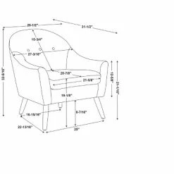Budget 🔔 Clenna Accent Chair Gray - Linon 🤩 -Living Room Chairs Sales unnamed file 3369