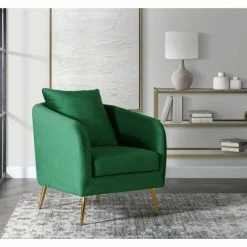 Outlet ⭐ Zuri Accent Chair with Gold Legs - Picket House Furnishings Gunmetal ⭐ -Living Room Chairs Sales unnamed file 3409