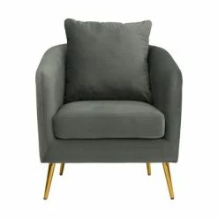 Outlet ⭐ Zuri Accent Chair with Gold Legs - Picket House Furnishings Gunmetal ⭐ -Living Room Chairs Sales unnamed file 3417