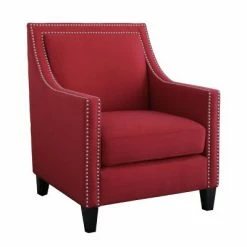 Hot Sale 😉 Geneva Nailhead Accent Chair - Abbyson Living Red 😍 -Living Room Chairs Sales unnamed file 3551