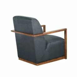 Hot Sale 👍 Hamilton Wood Framed Armchair - Finch Charcoal 🔥 -Living Room Chairs Sales unnamed file 3554