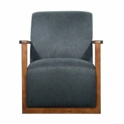 Hot Sale 👍 Hamilton Wood Framed Armchair - Finch Charcoal 🔥 -Living Room Chairs Sales unnamed file 3557