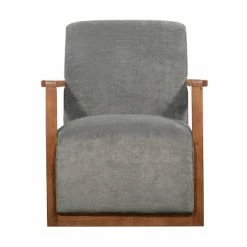 Hot Sale 👍 Hamilton Wood Framed Armchair - Finch Charcoal 🔥 -Living Room Chairs Sales unnamed file 3558