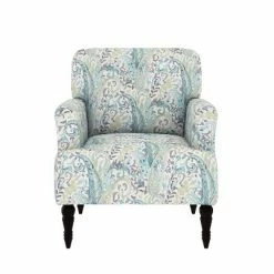 Flash Sale ❤️ Everlee Armchair with Espresso Legs - Handy Living Coral Paisley 🔔 -Living Room Chairs Sales unnamed file 3568