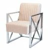 Best reviews of 🌟 Echidna Velveteen Accent Chair Champagne/Chrome - Aiden Lane ✔️ -Living Room Chairs Sales unnamed file 3579