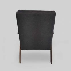 Outlet 🤩 Duluth Mid-Century Armchair Black - Christopher Knight Home 👏 -Living Room Chairs Sales unnamed file 365
