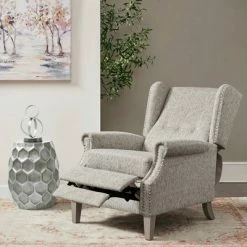 Cheapest ⭐ Madison Park Brookdale Push Back Recliner Gray 😀 -Living Room Chairs Sales unnamed file 3712