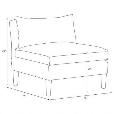 Promo 🔔 Armless Chair in Solids - Simply Shabby Chic® Twill White 💯 8 Promo 🔔 Armless Chair in Solids - Simply Shabby Chic® Twill White 💯 - Image 6