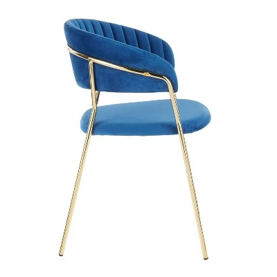 Flash Sale 🤩 Set of 2 Tania Contemporary/Glam Chair Blue - LumiSource 🧨 4 Flash Sale 🤩 Set of 2 Tania Contemporary/Glam Chair Blue - LumiSource 🧨 - Image 2