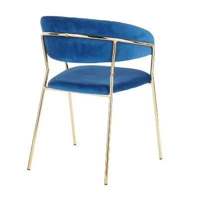 Flash Sale 🤩 Set of 2 Tania Contemporary/Glam Chair Blue - LumiSource 🧨 5 Flash Sale 🤩 Set of 2 Tania Contemporary/Glam Chair Blue - LumiSource 🧨 - Image 3