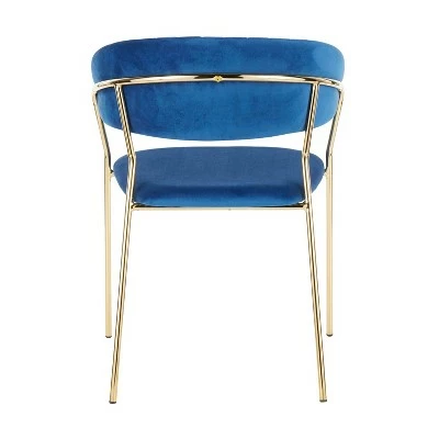 Flash Sale 🤩 Set of 2 Tania Contemporary/Glam Chair Blue - LumiSource 🧨 6 Flash Sale 🤩 Set of 2 Tania Contemporary/Glam Chair Blue - LumiSource 🧨 - Image 4
