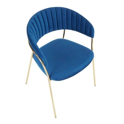 Flash Sale 🤩 Set of 2 Tania Contemporary/Glam Chair Blue - LumiSource 🧨 8 Flash Sale 🤩 Set of 2 Tania Contemporary/Glam Chair Blue - LumiSource 🧨 - Image 6