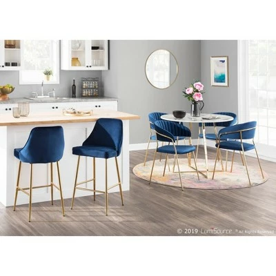 Flash Sale 🤩 Set of 2 Tania Contemporary/Glam Chair Blue - LumiSource 🧨 9 Flash Sale 🤩 Set of 2 Tania Contemporary/Glam Chair Blue - LumiSource 🧨 - Image 7