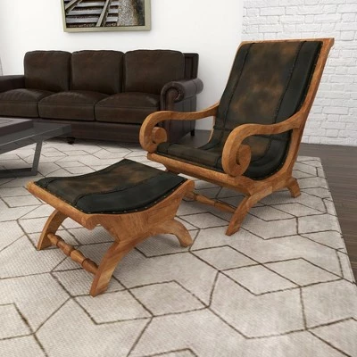 Best deal β€οΈ Olivia & May Set of 2 Traditional Leather Accent Chairs Dark Brown - Olivia & May π 10 Best deal β€οΈ Olivia & May Set of 2 Traditional Leather Accent Chairs Dark Brown - Olivia & May π - Image 8