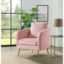 Best Sale โ๏ธ Zuri Accent Chair with Gold Legs Blush - Picket House Furnishings ๐ฅ