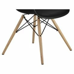 Buy 🎁 Room & Joy Mid-Century Modern Molded Armchair with Wood Leg - Dorel Home Products Black 🧨 -Living Room Chairs Sales unnamed file 3860