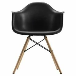 Buy 🎁 Room & Joy Mid-Century Modern Molded Armchair with Wood Leg - Dorel Home Products Black 🧨 -Living Room Chairs Sales unnamed file 3864