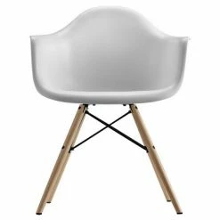 Buy 🎁 Room & Joy Mid-Century Modern Molded Armchair with Wood Leg - Dorel Home Products Black 🧨 -Living Room Chairs Sales unnamed file 3865