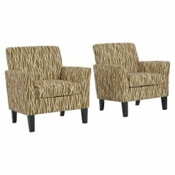 Promo ✨ Set of 2 Marquee Flared Armchair - Handy Living Oatmeal Tan ⭐ -Living Room Chairs Sales unnamed file 3882