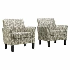 Promo ✨ Set of 2 Marquee Flared Armchair - Handy Living Oatmeal Tan ⭐ -Living Room Chairs Sales unnamed file 3884