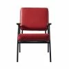 Hot Sale 🌟 Denver Armchair with Metal Leg and Wood Armrest Red/Black Finish - Teamson Home 🔔 -Living Room Chairs Sales unnamed file 3955