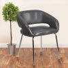 Discount 💯 Flash Furniture Fusion Series Contemporary LeatherSoft Side Reception Chair with Chrome Legs ✨ -Living Room Chairs Sales unnamed file 3966