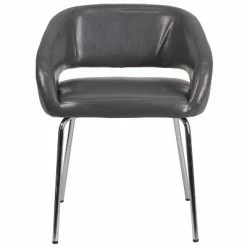 Discount 💯 Flash Furniture Fusion Series Contemporary LeatherSoft Side Reception Chair with Chrome Legs ✨ -Living Room Chairs Sales unnamed file 3975