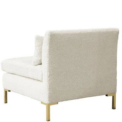 Outlet 😀 Armless chair in Sheepskin Natural Cream - Skyline Furniture 🛒 5 Outlet 😀 Armless chair in Sheepskin Natural Cream - Skyline Furniture 🛒 - Image 3