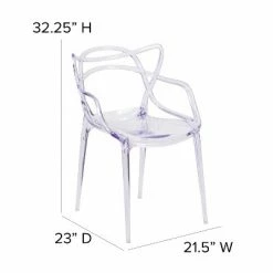 Cheap 🛒 Flash Furniture Nesting Series Transparent Stacking Side Chair 😀 -Living Room Chairs Sales unnamed file 4115