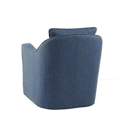 Deals ✔️ Madison Park Mitchell Slub Weave Wide Seat Swivel Armchair Navy ❤️ 6 Deals ✔️ Madison Park Mitchell Slub Weave Wide Seat Swivel Armchair Navy ❤️ - Image 4