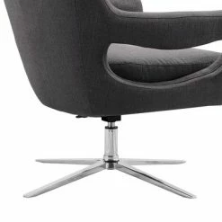 Discount ๐ Armen Living Quinn Contemporary Adjustable Swivel Accent Chair Gray ๐