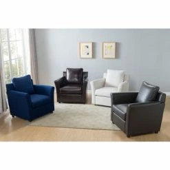 Outlet 😀 Cabico Upholstered Accent Chair Royal Blue - miBasics ✨ -Living Room Chairs Sales unnamed file 4172