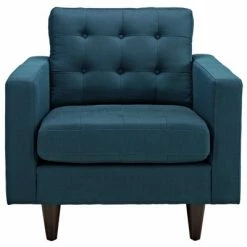 Best Pirce 👏 Empress Upholstered Armchair Azure - Modway 👍