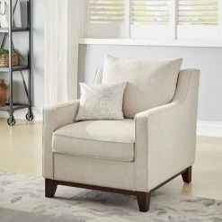 Deals ๐ Madge Tweed Accent Chair Oatmeal - Inspire Q ๐ฏ