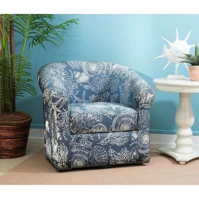 Budget 🔥 Monahan Swivel Club Chair Blue - Powell Company ✔️ 7 Budget 🔥 Monahan Swivel Club Chair Blue - Powell Company ✔️ - Image 5
