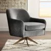 Coupon ❤️ Studio 55D Ames Quilted Gray Velvet Swivel Chair 🔔 -Living Room Chairs Sales unnamed file 4329