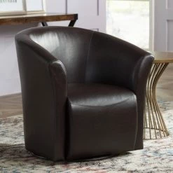 Deals 💯 Studio 55D Rocket Rivera Brown Swivel Accent Chair 🛒