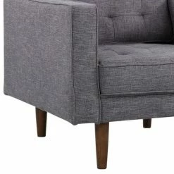 Coupon 🎉 Element Mid-Century Modern Chair in Dark Gray Linen and Walnut Legs - Armen Living 🧨 -Living Room Chairs Sales unnamed file 4391