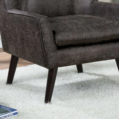 Coupon π Center Button Tufted Accent Chair Dark Gray - HOMES: Inside + Out π 4 Coupon π Center Button Tufted Accent Chair Dark Gray - HOMES: Inside + Out π - Image 2