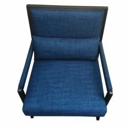 Top 10 😉 Fabric Padded Wooden Frame Accent Chair with Armrest Blue/Black - The Urban Port 🧨 -Living Room Chairs Sales unnamed file 4428