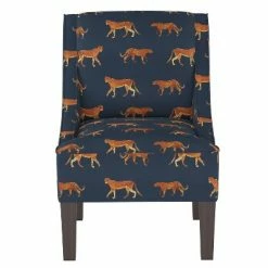 Top 10 ✨ Swoop Armchair Cheetah Walk Navy - Skyline Furniture ✨