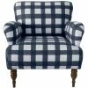 Top 10 🎁 Elsa Armchair Blue Plaid - Skyline Furniture 😀